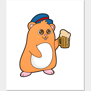 Hamster with Beer Posters and Art